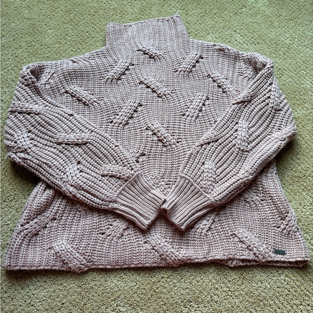 SAVVI Light pink turtle neck sweater